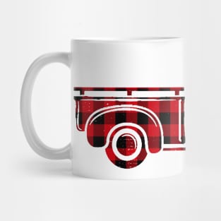 Christmas Buffalo Plaid Distressed Vintage Truck Mug